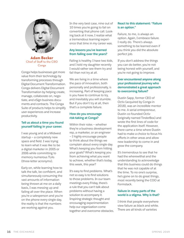 The Exchange Spring 2019 - Page 16
