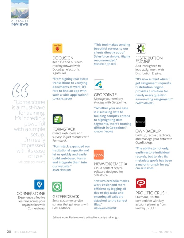 The Exchange Spring 2018 - Page 20