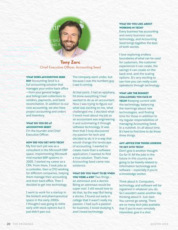 The Exchange Winter 2019 - Page 20