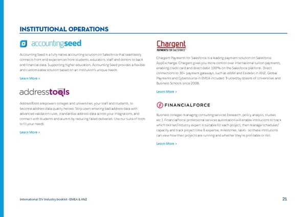 International Industry Booklet - Nonprofit & Education - Page 21